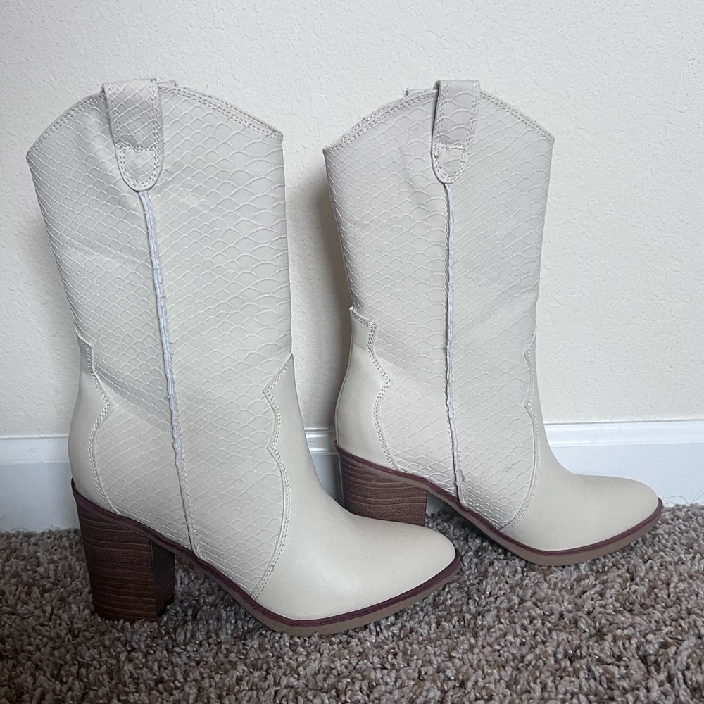 White cowboy boots